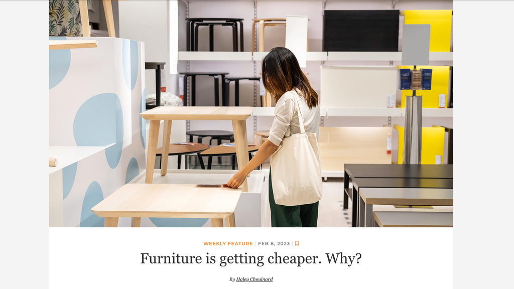 BOH: Furniture is Getting Cheaper. Why?