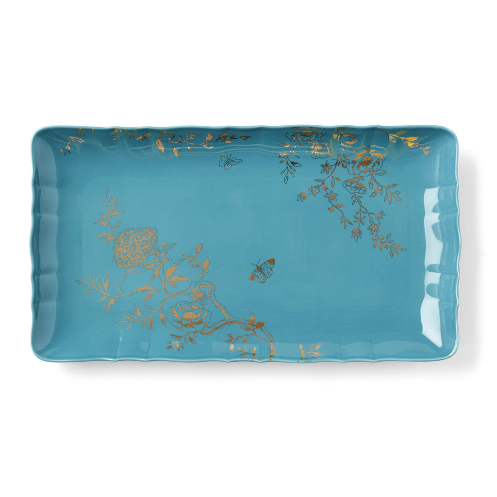 Sprig & Vine Hors d'Oeuvre Tray Turqoise
