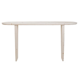 Avery 60" Oval White Wash Console Table