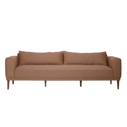 Verena Sofa Performance Weave and Pine Wood Legs? - Canyon Clay and Walnut
