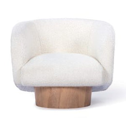 Rotunda Chair, White Boucle