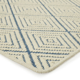 Barclay Butera by Jaipur Living Pacific Natural Trellis Blue/ Ivory Area Rug