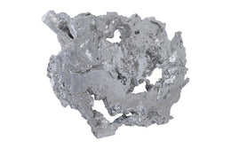 Burled Root Wall Art, Large, Silver Leaf