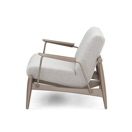 Win Armchair Featuring Metal & Brown Frame with Fabric Seating