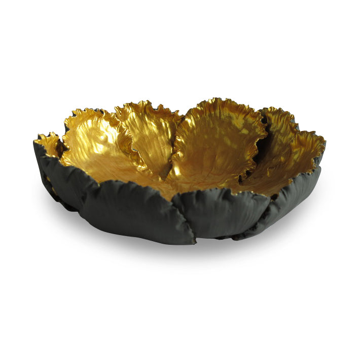 Krabi Bowl, Large, Grey, Gold