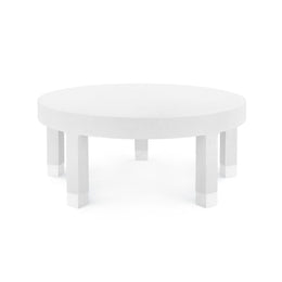 Dakota Round Coffee Table, White
