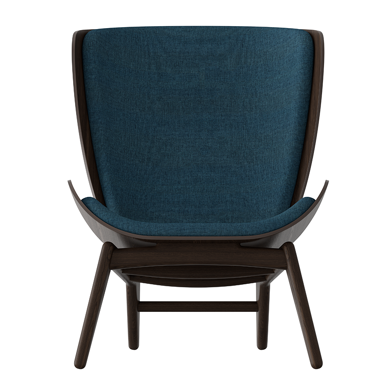 The Reader Lounge Chair, Dark Oak, Petrol Blue