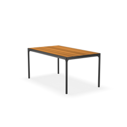 Four Table - 160 X 90 Cm - Black, Table Top - Bamboo