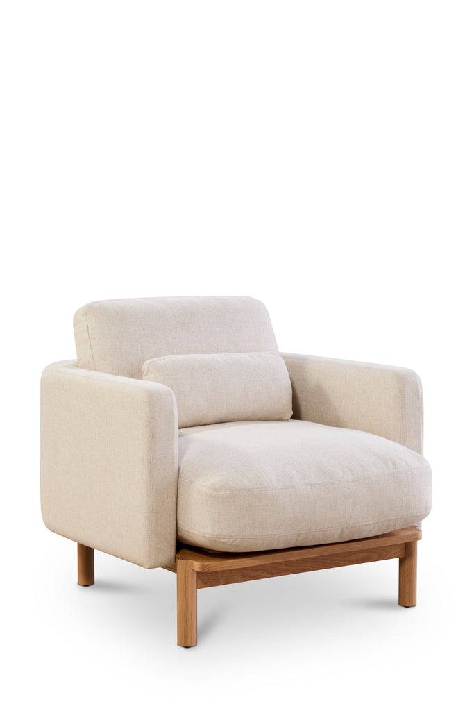 Margot Chair, Creme, White Oak