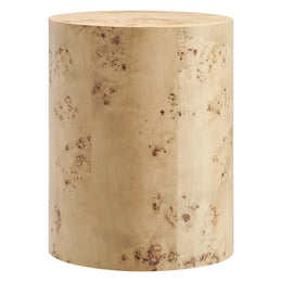Cosmos Round Burl Wood Side Table