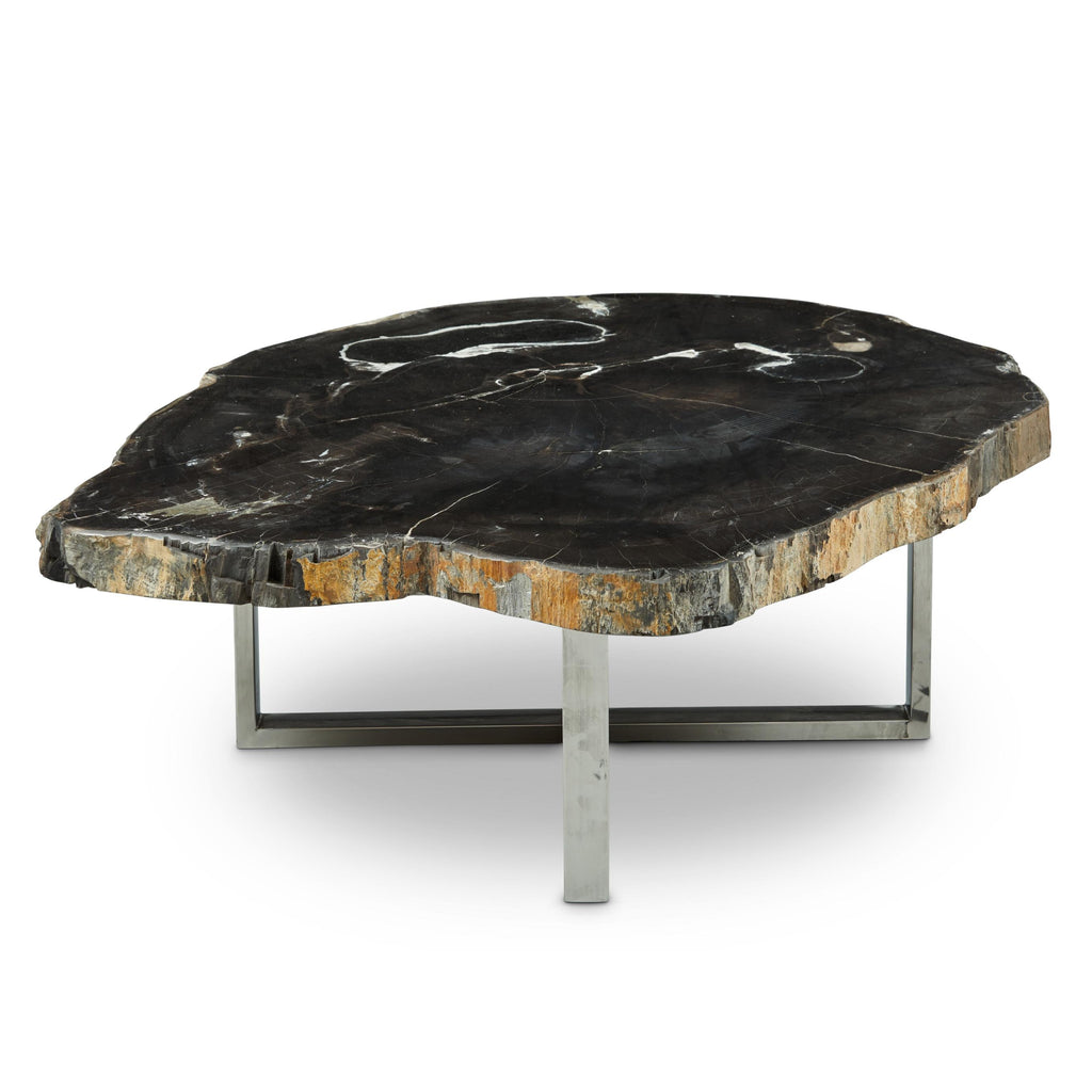 Relique Eliza Coffee Table, Polished Stainless Steel Base