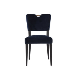 Luella Dining Chair - Navy Velvet/Black Legs - Set of 2