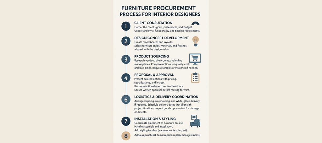 Interior Design Procurement and Sourcing Guide and Tips