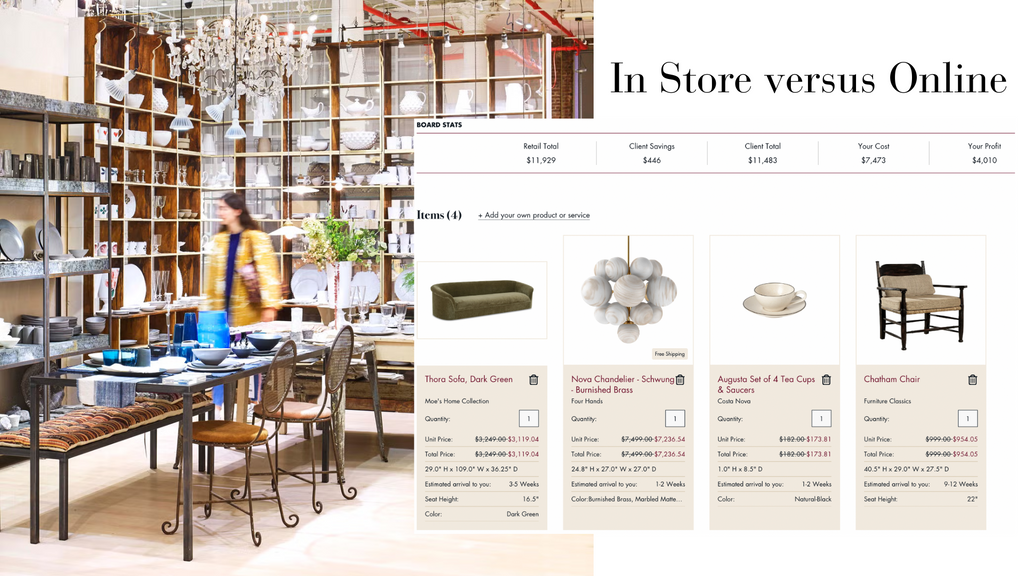 The Pros and Cons of Buying Furniture Online vs. In-Store for Interior Designers