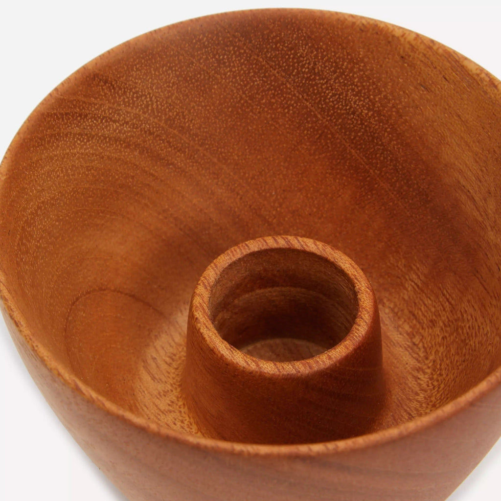 S/2 Mini Bowl Candleholder   Mahogany