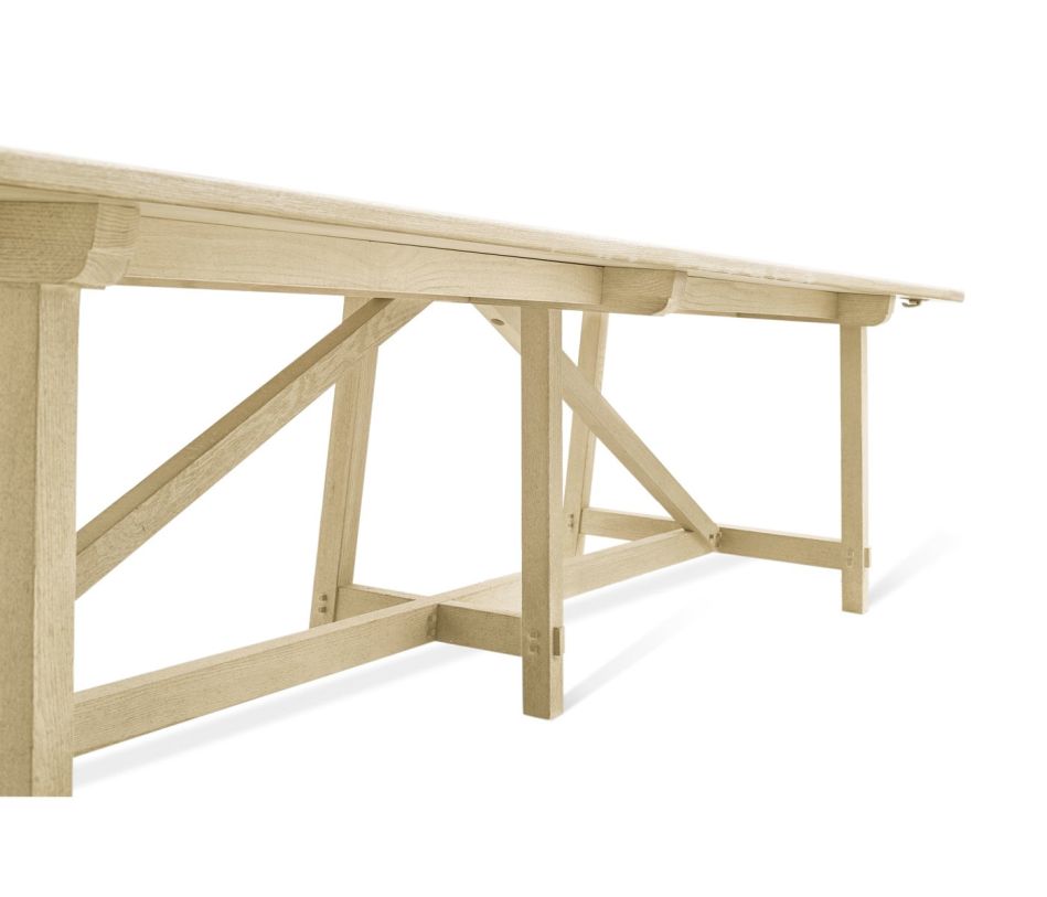 Timeless Sidereal French Laundry Dining Table 125" in Stripped Oak