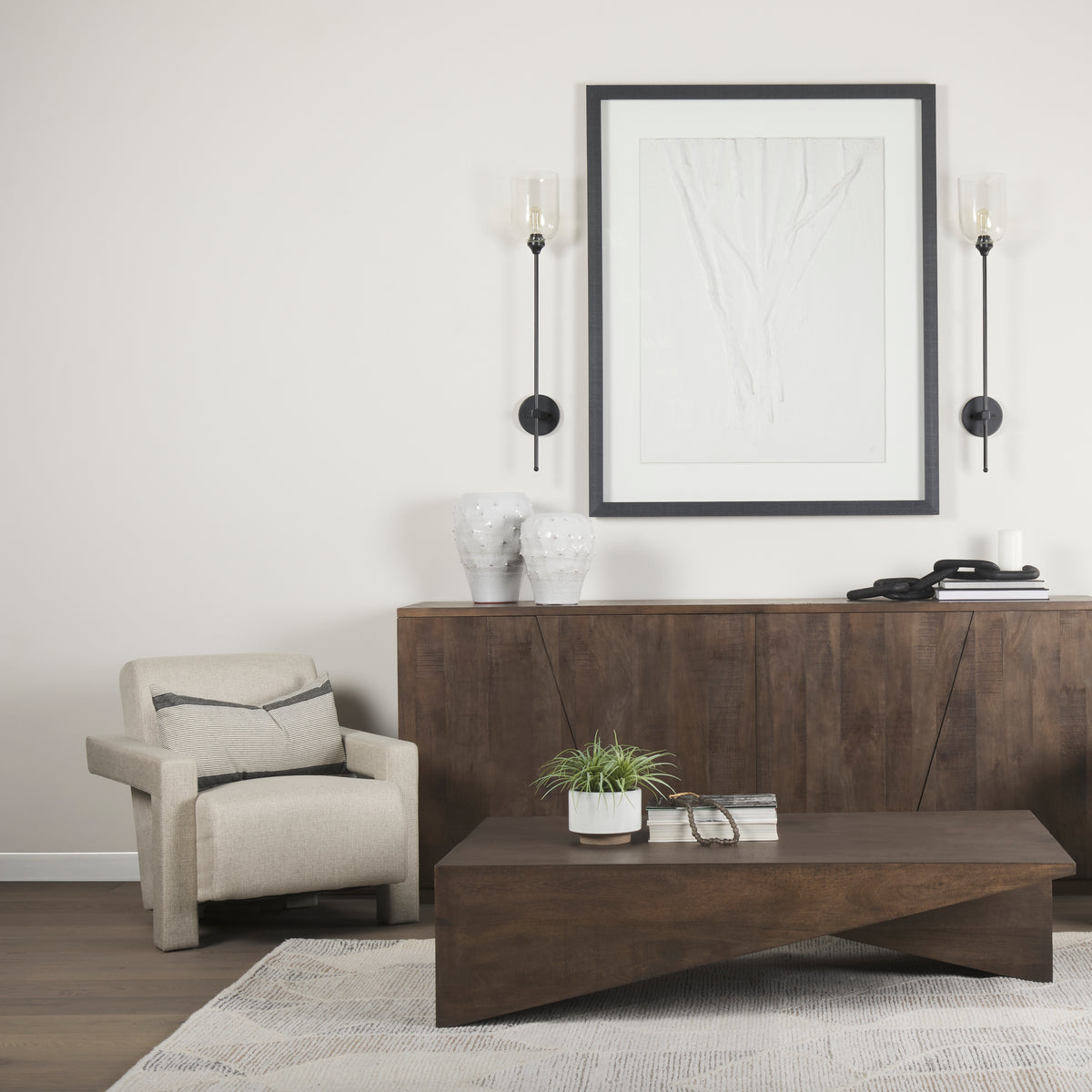 Sovereign Oatmeal Fully Upholstered Accent Chair