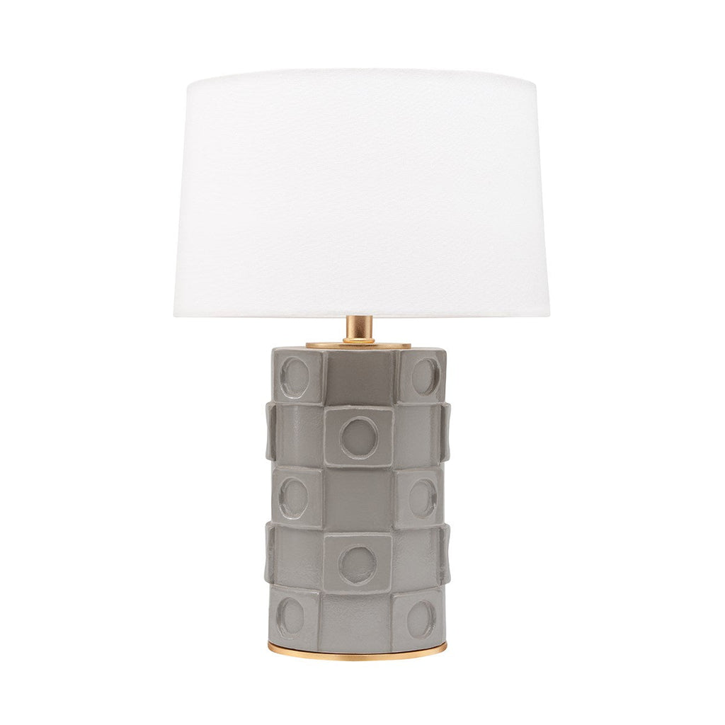 Athena Table Lamp - Opal Grey/Gold Leaf