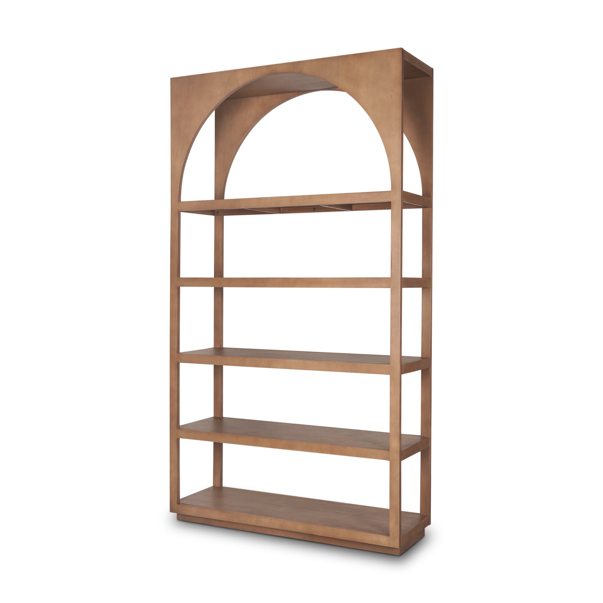 Bela Arched Shelving Brown Wood