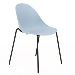 Tayte Stacking Side Chair - Blue,Set of 2