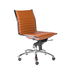 Dirk Low Back Office Chair w/o Armrests - Cognac