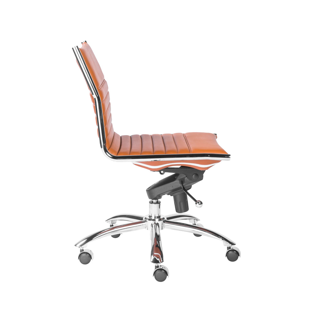 Dirk Low Back Office Chair w/o Armrests - Cognac