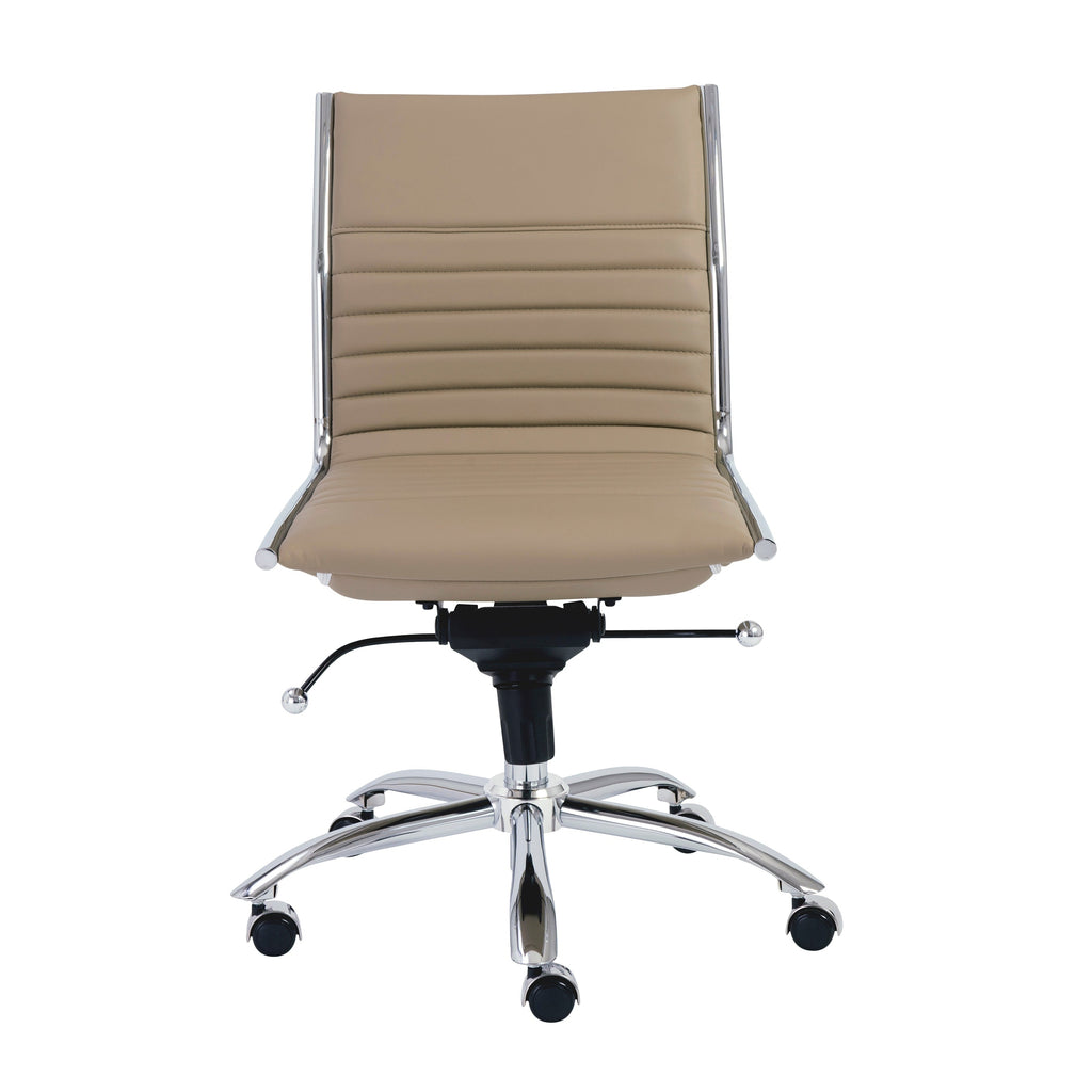 Dirk Low Back Office Chair w/o Armrests - Taupe