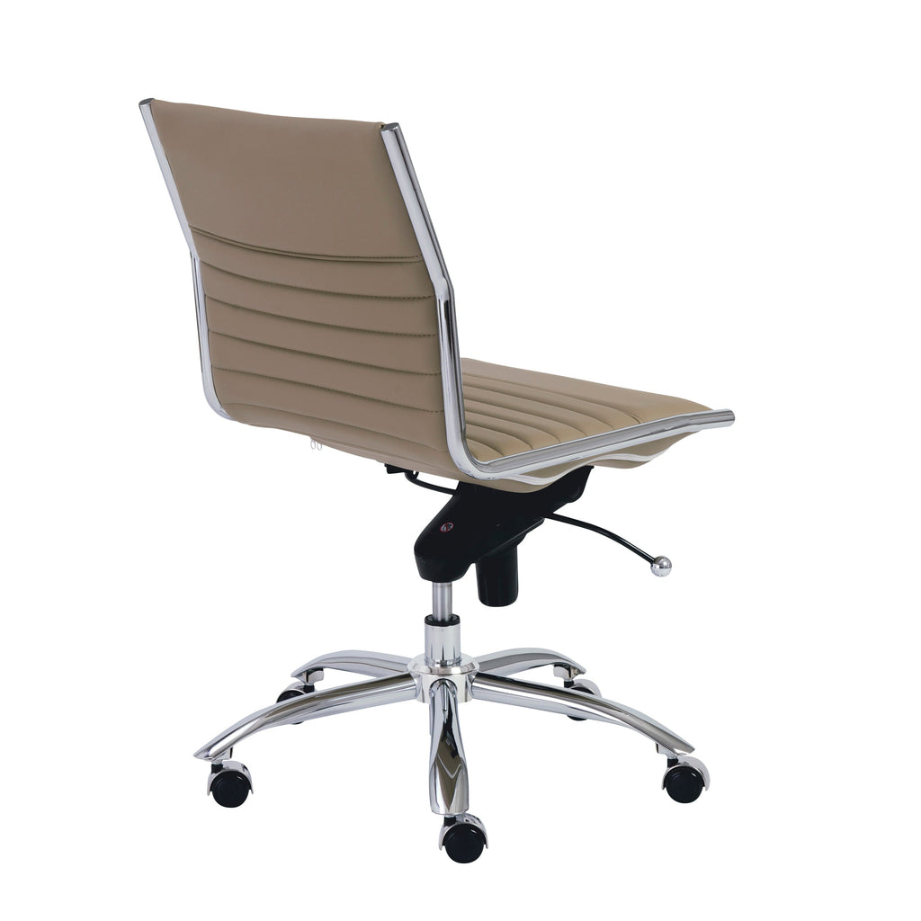 Dirk Low Back Office Chair w/o Armrests - Taupe