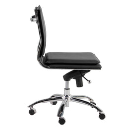 Gunar Pro Low Back Office Chair w/o Armrests - Black