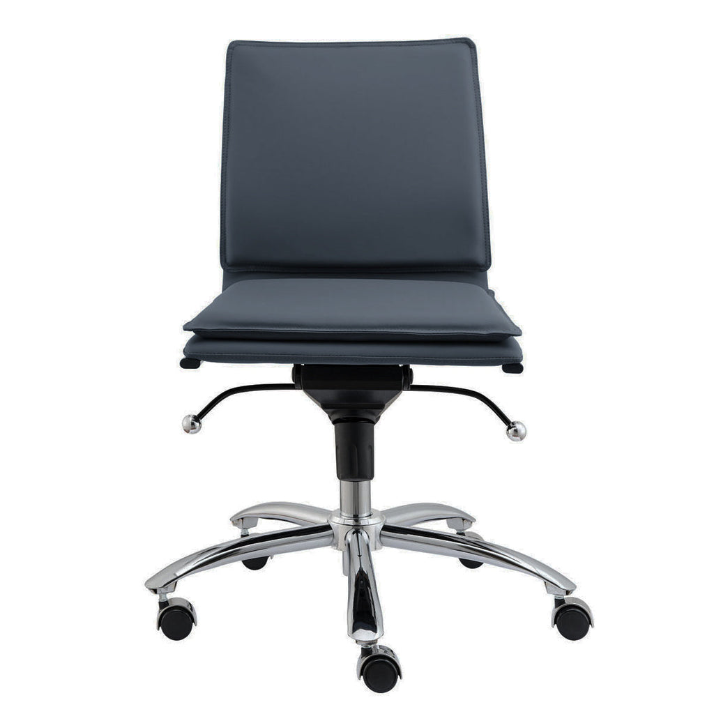 Gunar Pro Low Back Office Chair w/o Armrests - Blue