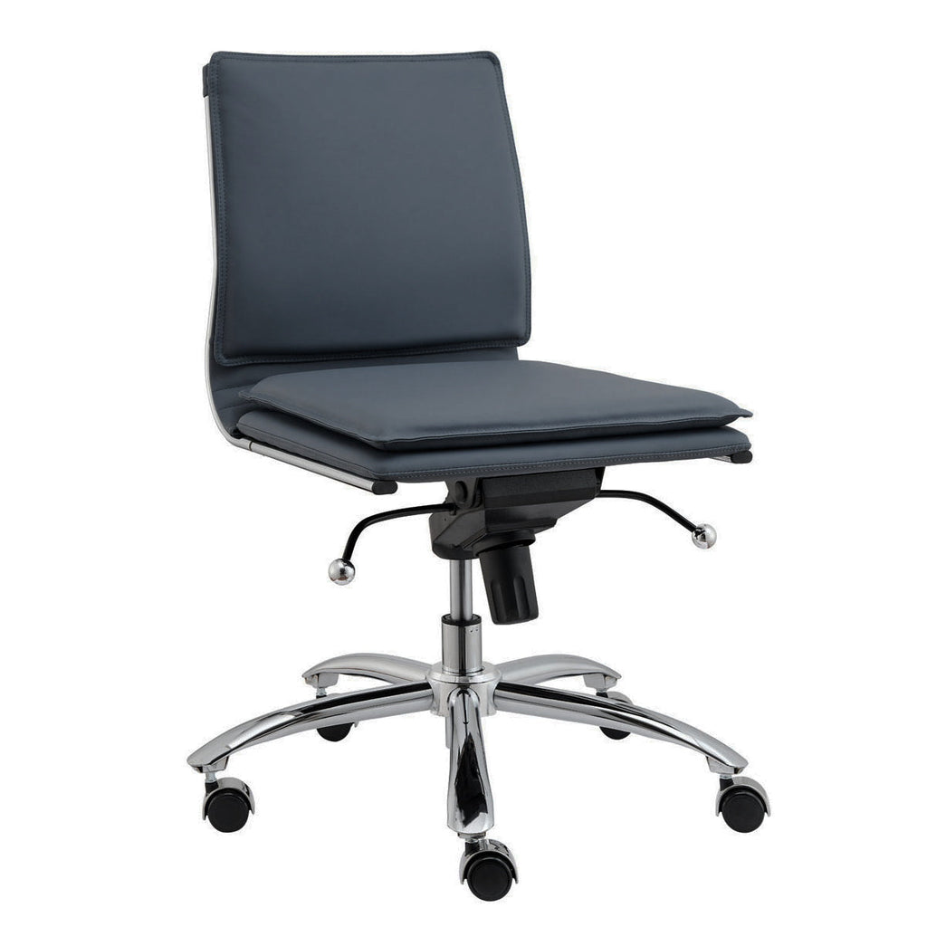 Gunar Pro Low Back Office Chair w/o Armrests - Blue