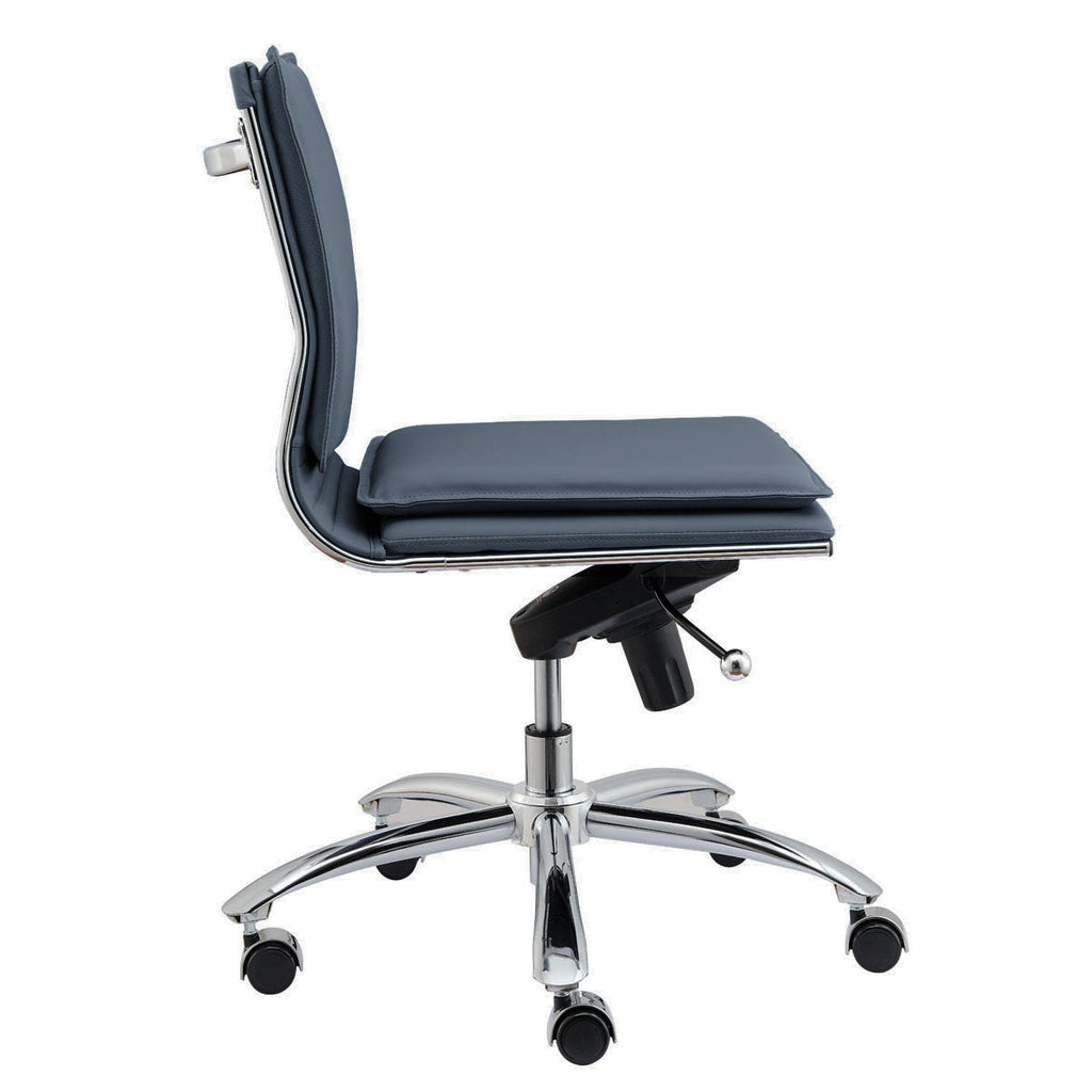 Gunar Pro Low Back Office Chair w/o Armrests - Blue