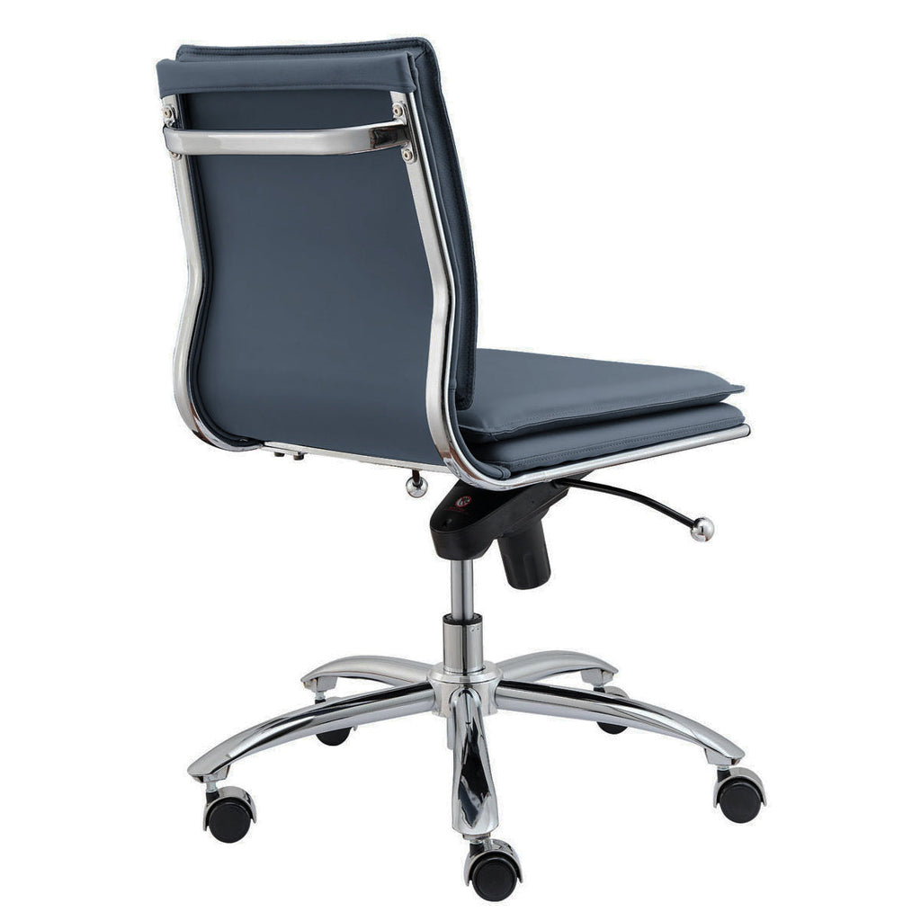 Gunar Pro Low Back Office Chair w/o Armrests - Blue