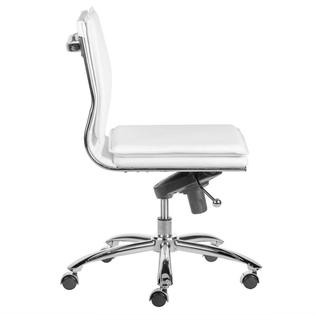 Gunar Pro Low Back Office Chair w/o Armrests - White