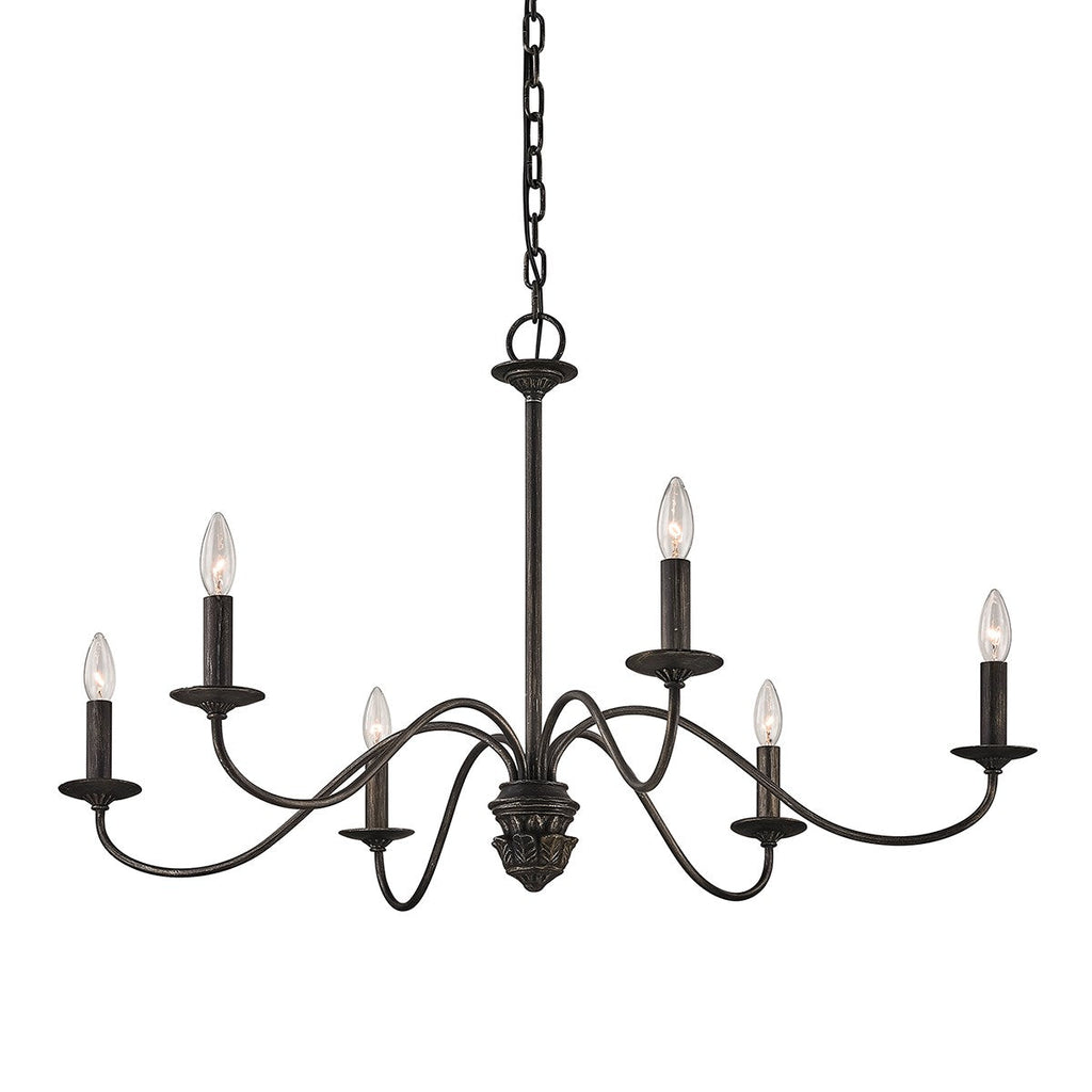 Poppy Hill Chandelier 23" - Pompeii Silver