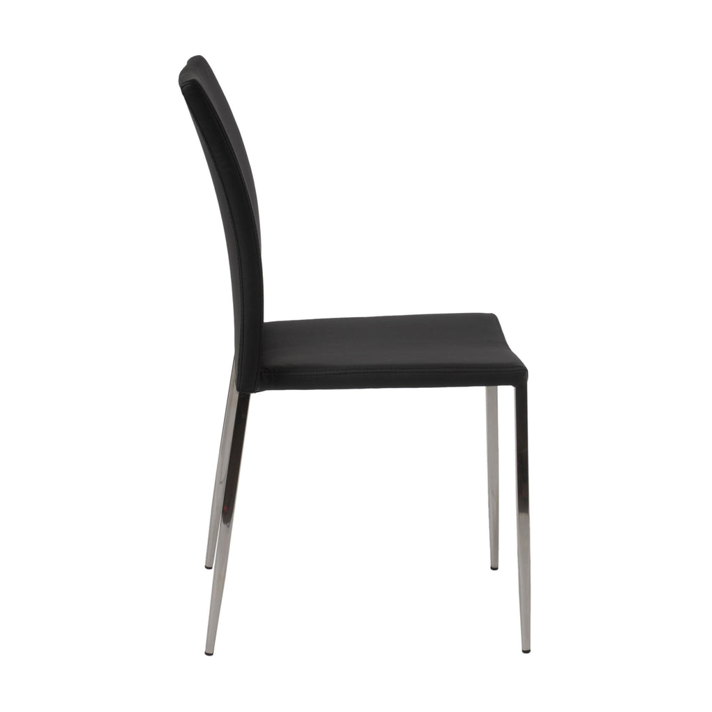 Diana Stacking Side Chair - Black,Set of 2