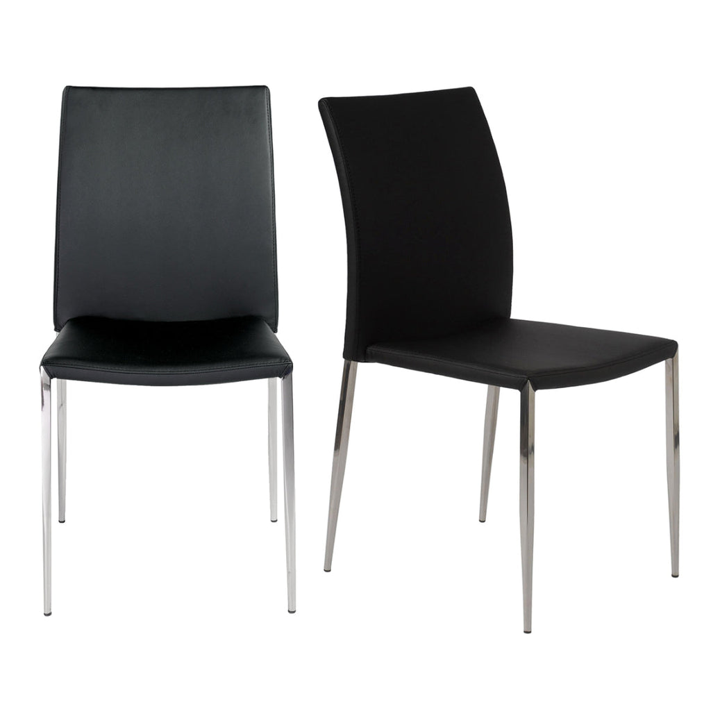 Diana Stacking Side Chair - Black,Set of 2