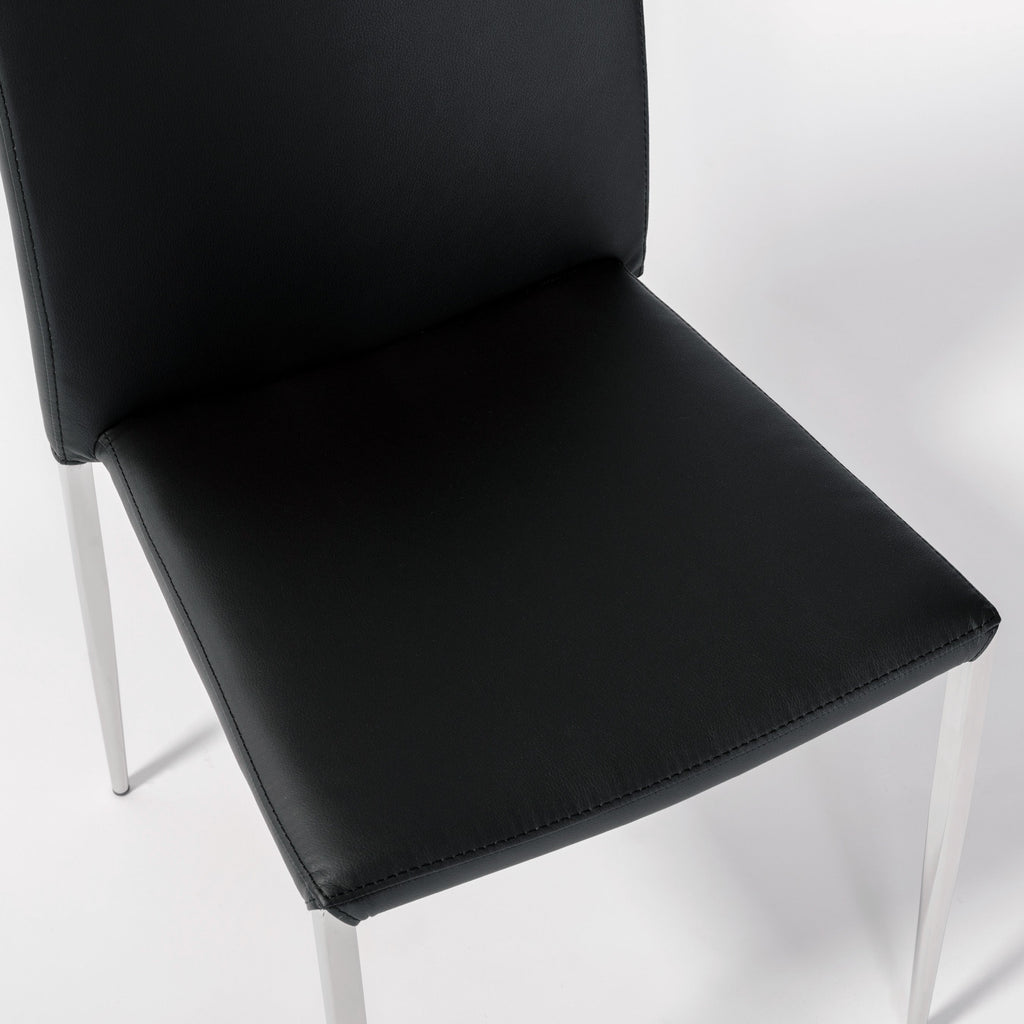 Diana Stacking Side Chair - Black,Set of 2