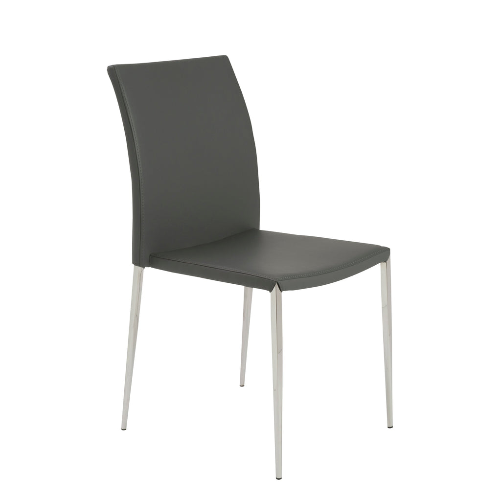 Diana Stacking Side Chair - Grey,Set of 2