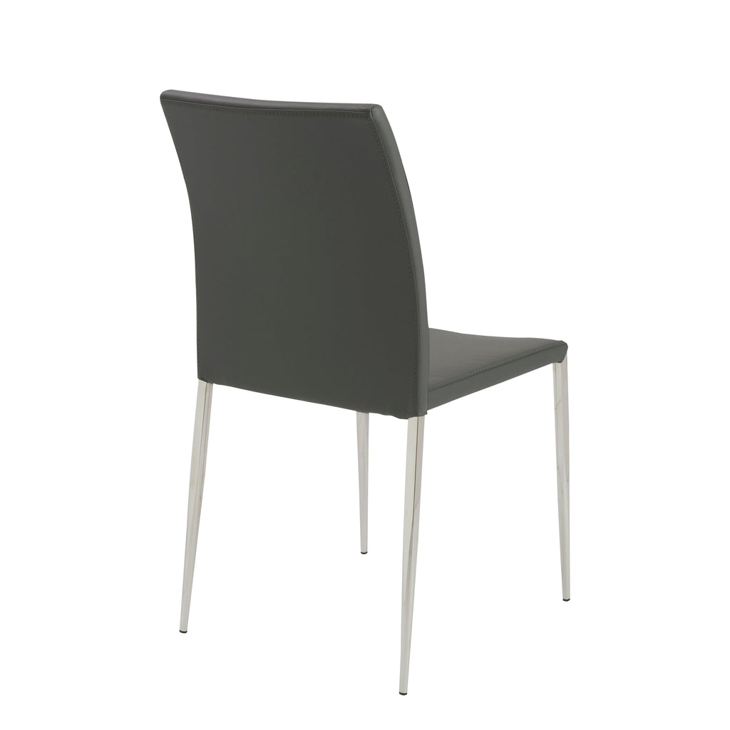 Diana Stacking Side Chair - Grey,Set of 2