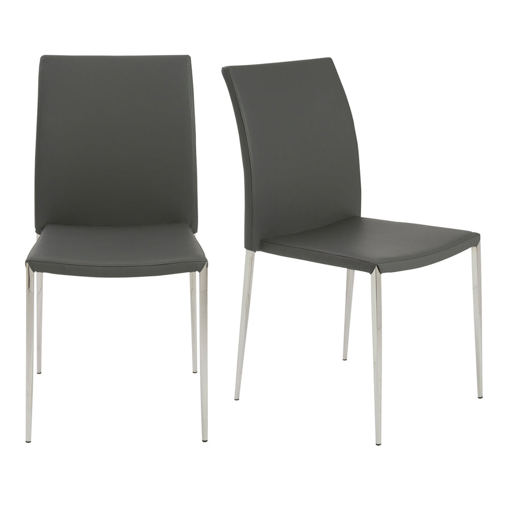 Diana Stacking Side Chair - Grey,Set of 2