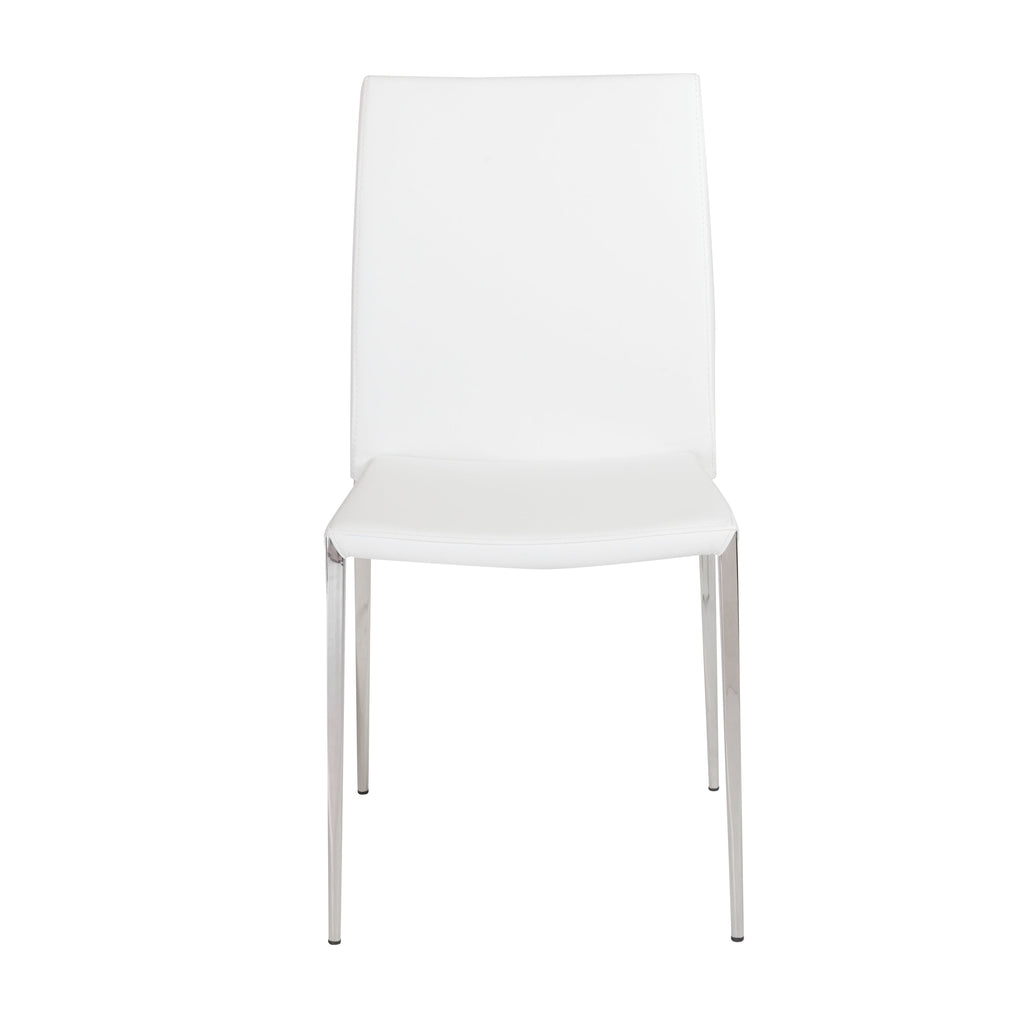 Diana Stacking Side Chair - White,Set of 2