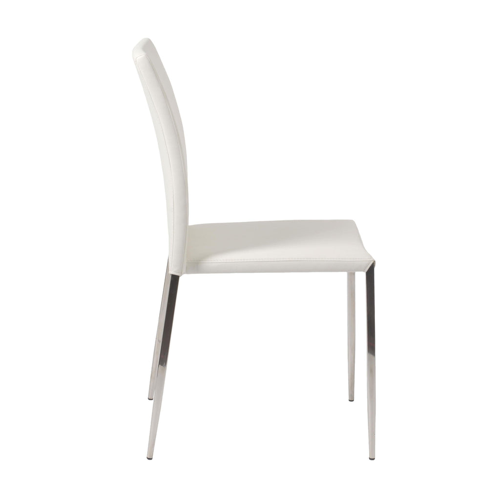 Diana Stacking Side Chair - White,Set of 2