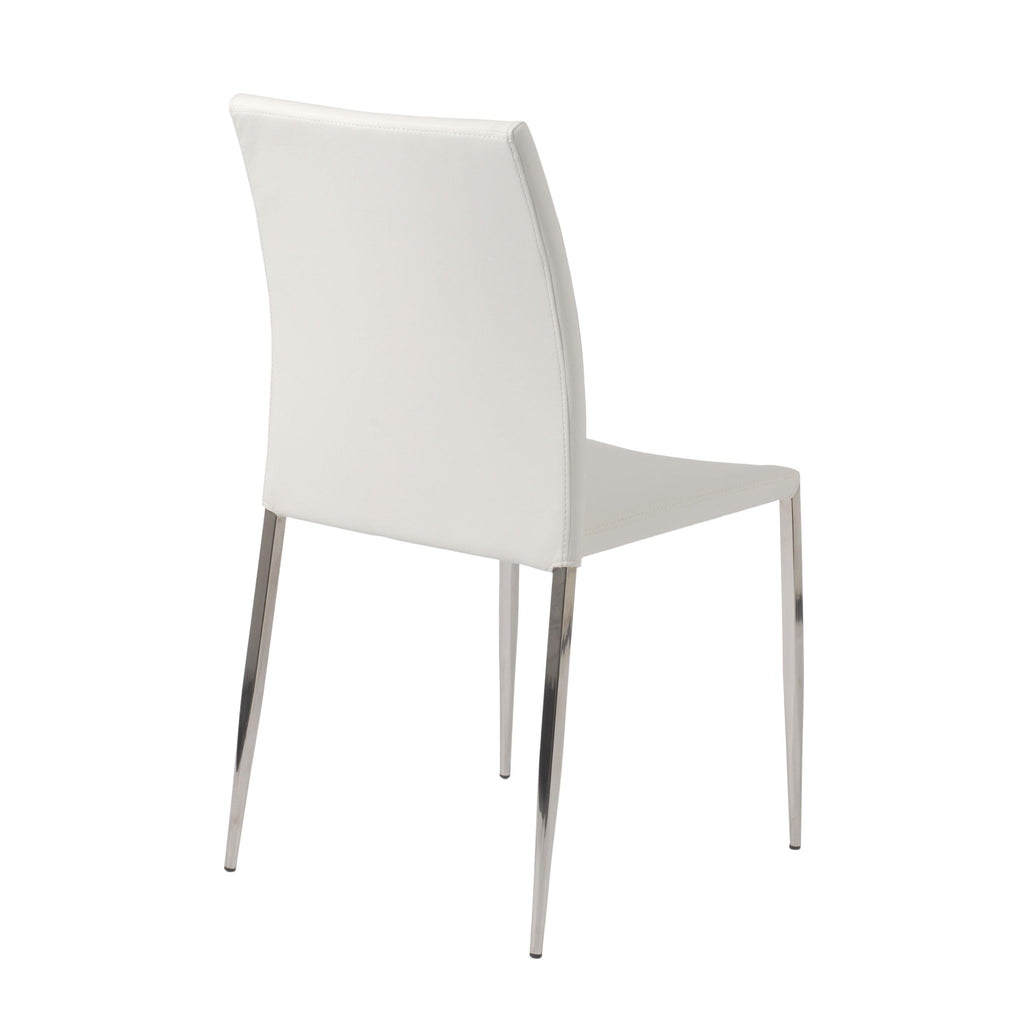 Diana Stacking Side Chair - White,Set of 2