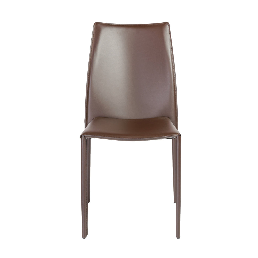 Dalia Stacking Side Chair - Brown,Set of 2