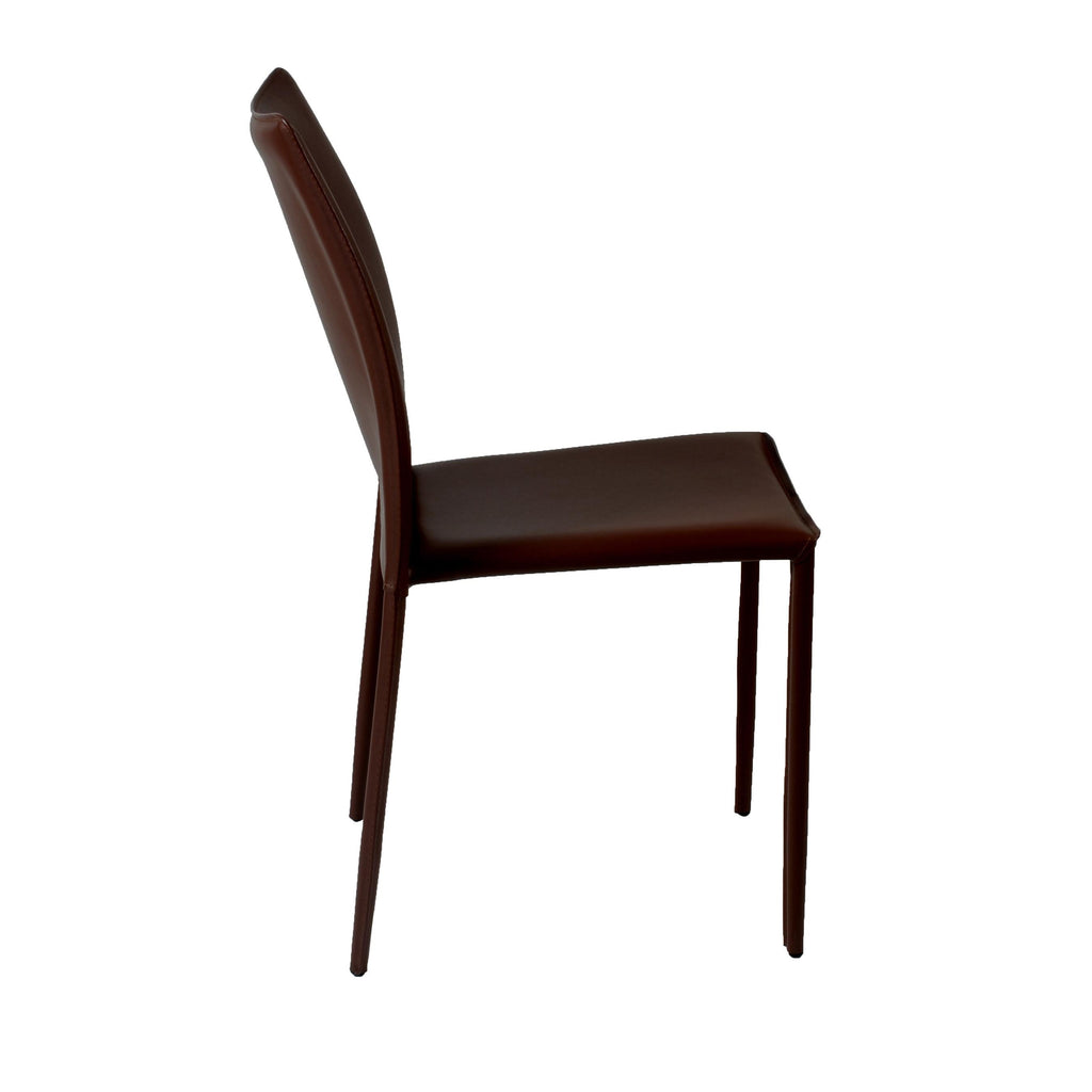 Dalia Stacking Side Chair - Brown,Set of 2