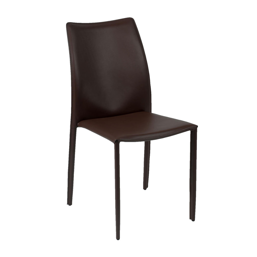 Dalia Stacking Side Chair - Brown,Set of 4