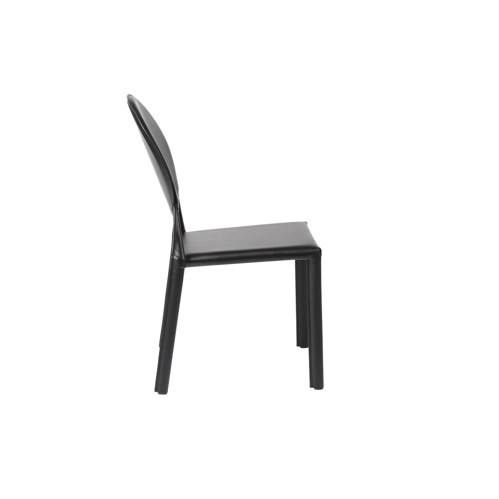 Isabella Stacking Side Chair - Black,Set of 2