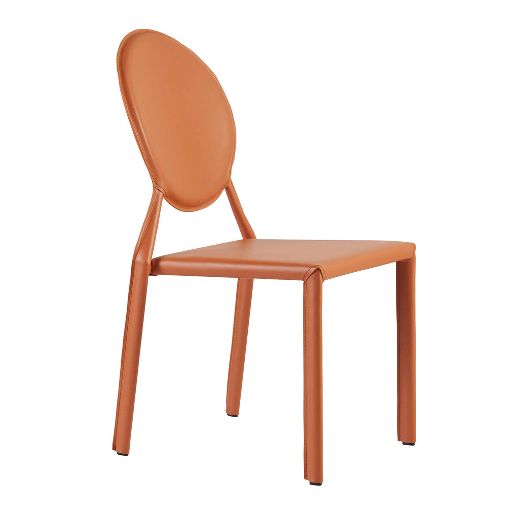 Isabella Stacking Side Chair - Cognac,Set of 2