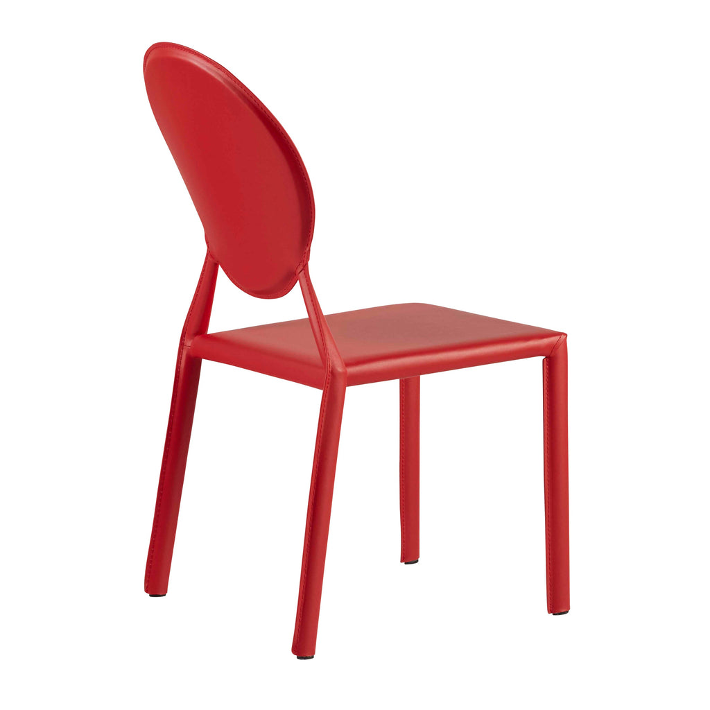 Isabella Stacking Side Chair - Red,Set of 2